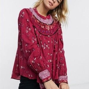 Free People Paloma Printed Blouse